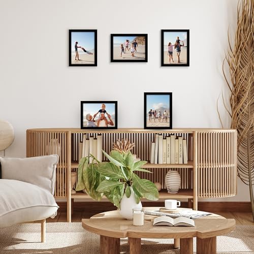 Alternative view of 8x11 Resim Çerçevesi Seti 5 inç Siyah - Galeri Duvar Çerçevesi Seti Dahil Pleksiglas Kapak, Asma Donanımı ve Şövale - Kolaj Duvar Dekoru ve Masa Üstü Ekran