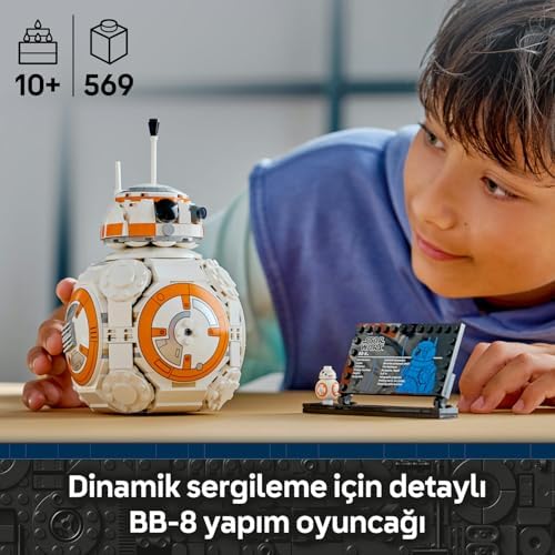 Alternative view of BB-8 Astromech Droidi 75452-10 Yaş ve Üzeri Çocuklar için Standart Boyutlu BB-8 Figürü İçeren Koleksiyonluk Yaratıcı Oyuncak Yapım Seti, Çocuklar için Hediye Fikri (569 Parça)