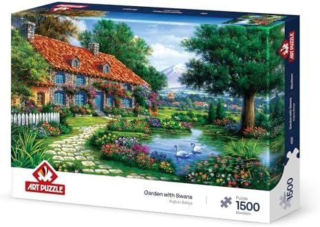 Kuğulu Bahçe 1500 Parça Puzzle - Görsel 3