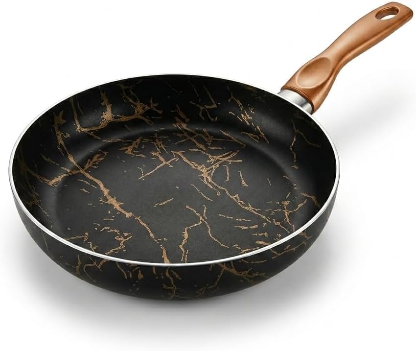 Desert Maxi Tava Siyah Gold Desenli Şık Tasarımlı Geniş Pişirme Tavası 26 Cm - 28 Cm Ölçü Seçenekleri (26 CM)