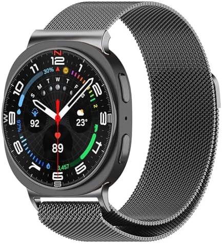 Galaxy Watch 8 40mm Milanese Loop için Kordon Siyah