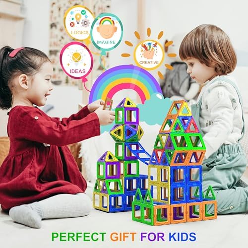 Alternative view of Desire Deluxe Manyetik Blok Seti | STEM & Montessori Eğitim Seti | Okul Öncesi ve İlkokul Çocukları İçin Sınırsız Yaratıcılık | BPA İçermez | 3+ Yaş | 94 Parça
