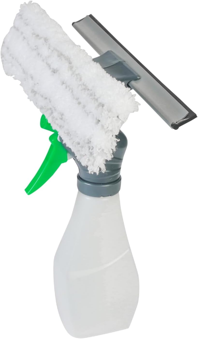 300 Ml Deterjan Hazneli Spreyli Çekçekli Cam Silme Aparatı -Deterjan Hazneli Spreyli Camsil - Görsel 3