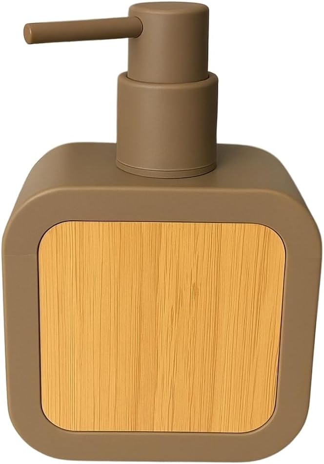 Alternative view of Mat Antrasit Sabunluk | Ahşap Desenli Lüks, Ergonomik Tasarım, Ahşap Dispenser (Kahverengi)