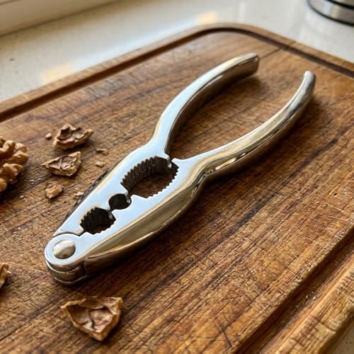 Paslanmaz Çelik Ceviz, Fındık ve Badem Kıracağı Pense Şeklinde | Ağır ve Yüksek Kaliteli Malzeme | Dayanıklı & Ergonomik Ceviz ve Fındık Kırıcı 17 cm EA047