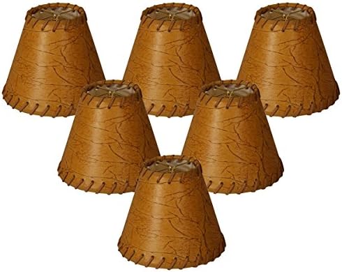Alternative view of Royal Designs, Inc. Yuvarlak Suni 2 Tonlu Deri Avize Temel Gölge CS-970-6-6, Koyu Kahverengi, 3 x 6 x 5, 6'lı Paket