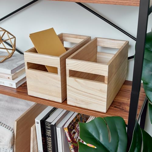 iDesign Kulplu saklama kutusu, mutfak dolabı düzenleyici, raf veya saklama dolabı için, çok yönlü kutu, bej - Görsel 2