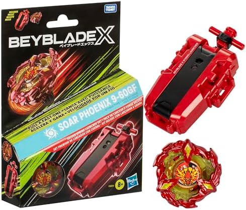 Alternative view of Beyblade X Soar Phoenix 9-60GF Deluxe İp Fırlatıcı Seti, Saldırı Tipi Sağ Dönen Top Oyuncak; 8 Yaşındaki Erkek ve Kız Çocuklar için Harika Hediye