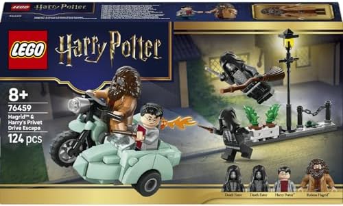Harry Potter Hagrid ve Harry’nin Privet Drive Kaçışı 76459-8 Yaş ve Üzeri Çocuklar için Harry Potter, Hagrid ve Ölüm Yiyen Minifigürleri İçeren Oyuncak Yapım Seti, Hediye Fikri (124 Parça)