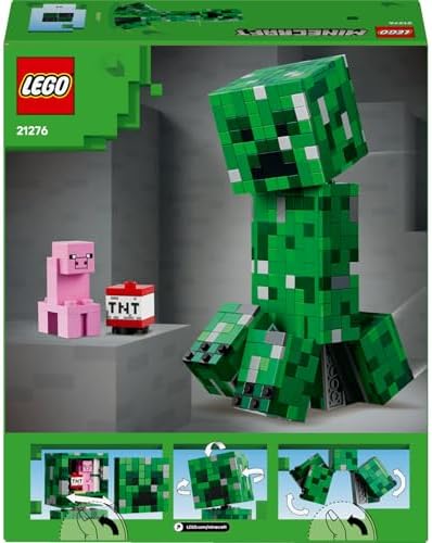 Creeper 21276 - Video Oyunu Seven 10 Yaş ve Üzeri Çocuklar için Yaratıcı Aksiyon Figürü Yapım Seti, Doğum Günü Hediyesi (665 Parça)