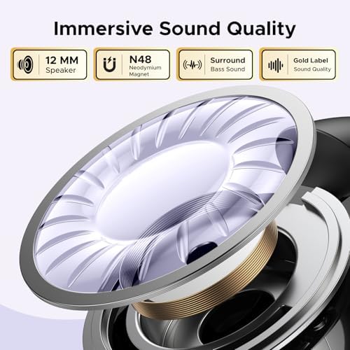 Alternative view of HiTune S3 kablosuz kulaklık, Bluetooth 5.4, açık spor kulaklık, klipsli ve gürültü önleyici ENC, 30 saat çalma, hızlı şarj, USB-C, Hi-Fi, IPX5 su geçirmez, siyah
