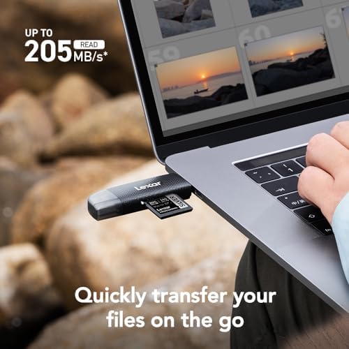 Alternative view of Çift Yuvalı USB-A/C Okuyucu, 205MB/s'ye kadar Aktarım Hızı, SD ve microSD Kartları (LRW310X-BNBNG) destekler
