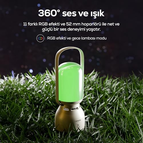 Alternative view of Xenon Smart Taşınabilir RGB Lamba ve Bluetooth Hoparlör Kamp Outdoor Kullanım için Çift Fonksiyonlu Ses ve Işık Sistemi X6850