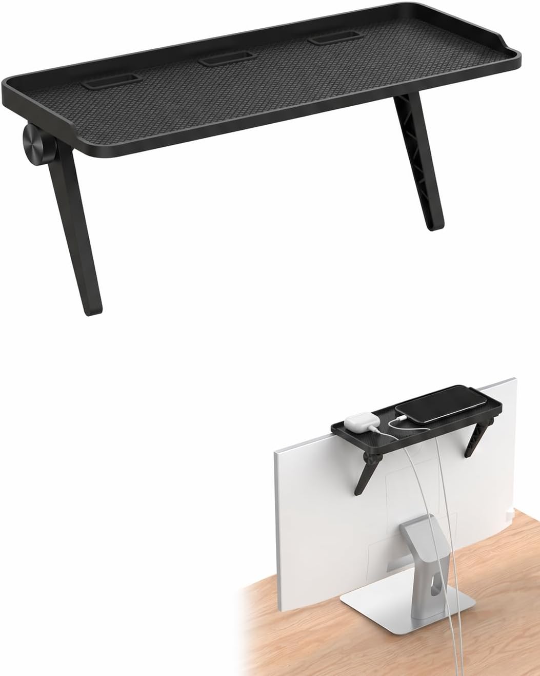 Alternative view of Monitör Üstü Stand Organizer Düzenleyici Raf TV Üstü Stand Ekran Üstü Raf Kurulumsuz Ayarlanabilir Monitör Rafı Masaüstü Düzenleyici Kaymaz Yüzey TV Rafı