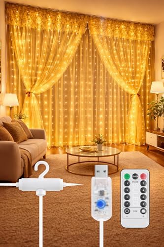 3X3 8 Fonksiyonlu Dekoratif Saçak Led Sarkıt Perde Led Eklenebilir Led Süsleme Led Peri Led Işık Ledli Işık Yılbaşı Süsü - Görsel 3