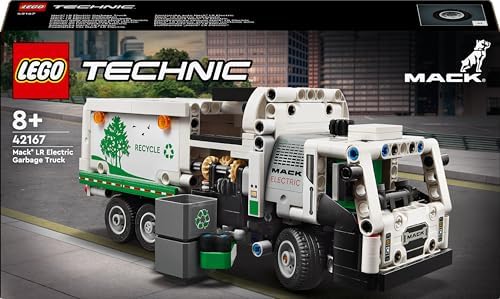 Mack LR Electric Çöp Kamyonu 42167-8 Yaş ve Üzeri Çocuklar için Geri Dönüşüm Temalı Koleksiyonluk Yaratıcı Oyuncak Model Yapım Seti, Doğum Günü Hediyesi Fikri (503 Parça)