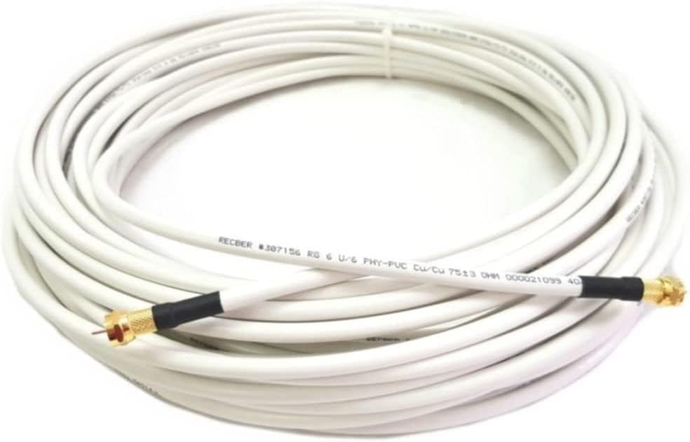 15 Metre RG6/U4 Full HD 3D 4K Anten TV Çanak Uydu LNB Kablosu 15MT (F Konnektör Takılı Hazır) 15 MT