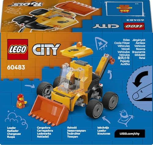 Alternative view of City Araçlar - İnşaat Yükleyicisi 60483 – 5 Yaş ve Üzeri Erkek ve Kız Çocuklar için İnşaat İşçisi Minifigürü İçeren Yaratıcı Oyuncak Yapım Seti, Çocuklar için Eğlenceli Hediye Fikri (61 Parça)