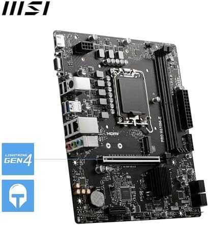 MSI MB PRO H610M-E SOKET 1700 DDR5 5600MHZ(OC) HDMI VGA M.2 USB3.2 1x 1G LAN mATX