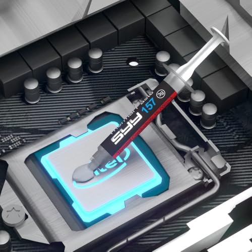 SYY Araç kitiyle birlikte termal macun, IC/İşlemci/CPU/GPU/Tüm Soğutucular için 3 Gram CPU Macunu Termal Bileşik Macun Soğutucu, 2022 Yeni Formül Karbon Bazlı Uygulaması Kolay, Termal Arayüz Malzemesi