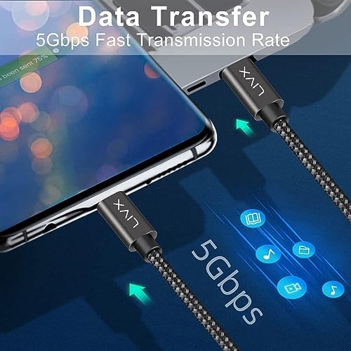 Solid 100W 5A Type C to Type C 3 Metre Hızlı Şarj ve Data Kablosu Halat Örgülü Space Gray - Görsel 3