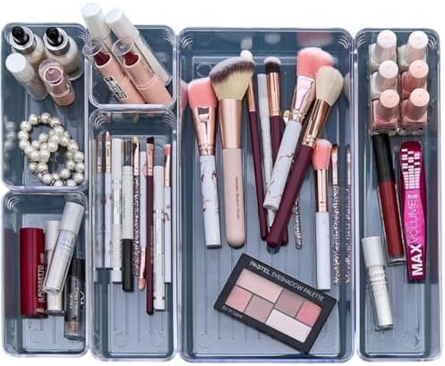 Alternative view of 6 Parça Şeffaf Çekmece Düzenleyici Seti – Makyaj, Mutfak ve Ofis İçin Çok Amaçlı Organizer Kutuları | Kaymaz, Dayanıklı, Modern Organizer Set