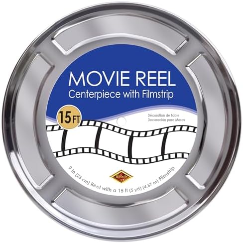 Alternative view of Beistle 2 Parça Ödül Gece Film Makarası Film Şeridi ile Orta Parça Kırmızı Halı Hollywood Parti Dekorasyonları, 9" ve 15", Siyah/Beyaz