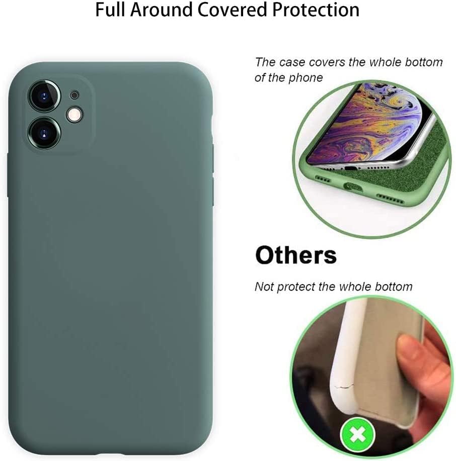 iPhone 11 ile uyumlu Kılıf içi Kadife Lansman Silikon Kılıf Şok Emici Full Kasa Koruma Sağlayan (Koyu Yeşil) - Görsel 2