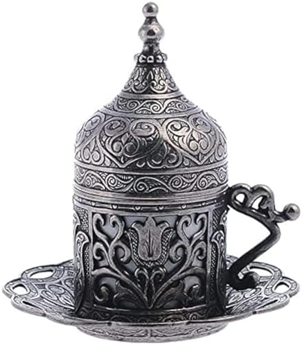 Alternative view of (1 Adet Türk Yunan Arap Kahvesi Espresso Fincanı Tabağı (Lale) (Siyah)