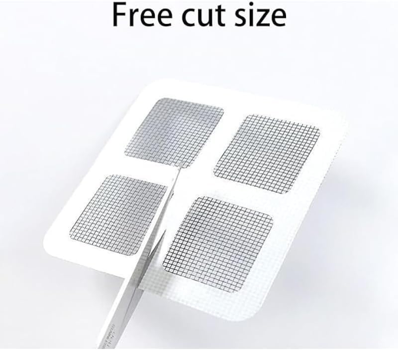 Lavabo Gider Süzgeci, Yapışkanlı Tül Filtre, 10'lu Paket, Saç ve Atık Önleyici
