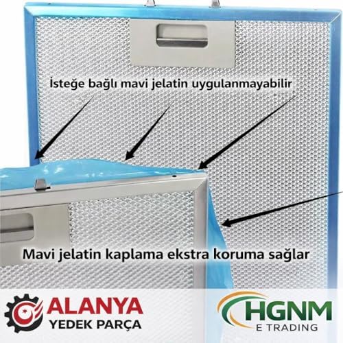 2 Adet 11013941 - Davlumbaz Aspiratör Filtresi- 300x253 mm