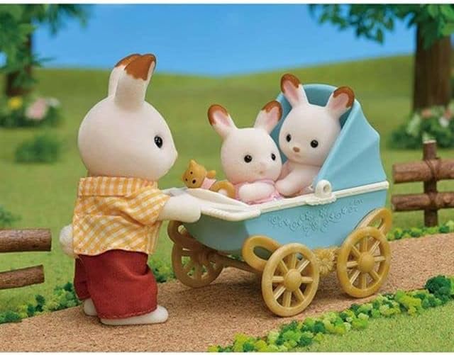 Sylvanian Families Çikolata Kulaklı İkiz Tavşan Bebek