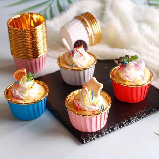20 Adet Mini Muffin ve Cupcake Kalıbı – Yapışmaz Tek Kullanımlık Kağıt Kek Kalıbı, Isıya Dayanıklı, Renkli ve Pratik Pişirme Kabı, Muffin ve Cupcake Sunumuna Uygun (Mavi)