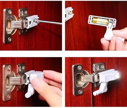 Alternative view of Dolap içi Aydınlatma Menteşe Led, Piller Dahildir, Işık, Dolap Ev Mutfak Oturma Odası için Dolap Işığı, Menteşeye Takılan (6 ADET)
