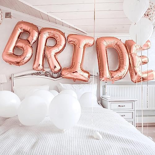 Patladı Gitti 16 İnç 40 cm Rose Gold BRİDE Folyo Balon Bekarlığa Veda Parti Kutlama Seti
