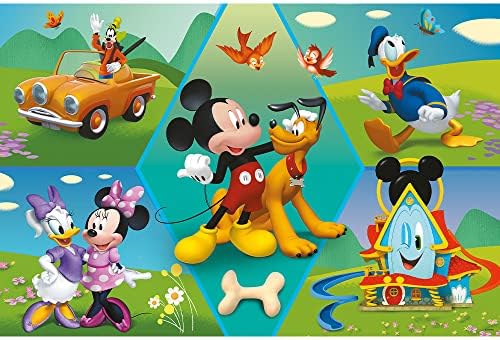 Alternative view of 50014 60 XXL Süper Şekil çılgın şekiller, büyük parçalar, masal karakterleriyle renkli yapbozlar, 4 yaş ve üstü çocuklar için eğlence, , Mickey ile her zaman eğlenceli