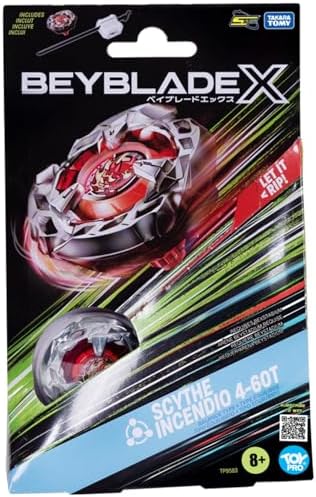 Beyblade Scythe Incendio 4-60T, Denge Tipi, Fırlatıcı ve Çekme Kordonu Dahil, 8+ Yaş