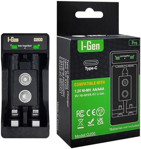 Alternative view of I-Gen Batteries G229 2'li AA/AAA/9V Pil Şarj Aleti + 2 Adet Aa Pro 2950 Mah 1.2V Ni-Mh Şarjlı Kalem Pilli Set
