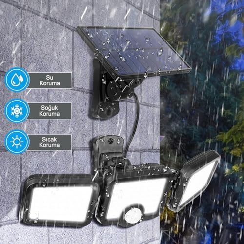 Güneş Enerjili Hareket Sensörlü, 3 Taraflı 171 Cob Led Aydınlatma/GT-SL15