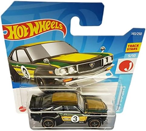 - Mazda RX-3 - HW J-Imports 5/10 - HCV78 - Short Card - Castrol - Yokohama - JDM-Legends - Mattel 2022