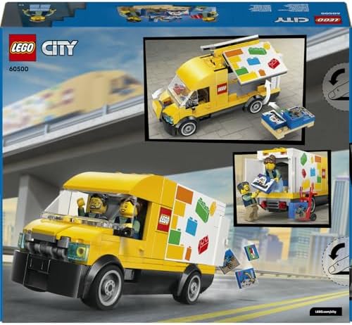 City: Kamyonet 60500 – 6 Yaş ve Üzeri Erkek ve Kız Çocuklar için Sürücü ve İşçi Minifigürleri İçeren Yaratıcı Dekoratif Oyuncak Yapım Seti, Çocuklar için Eğlenceli Hediye Fikri (276 Parça)
