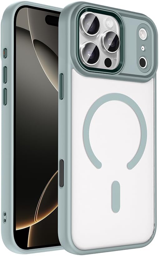 Alternative view of Senon Apple iPhone 17 Pro Max İçin Kılıf Magsafe Uyumlu Şarj Özellikli Zore Krom M-safe Silikon Kapak (Gri)