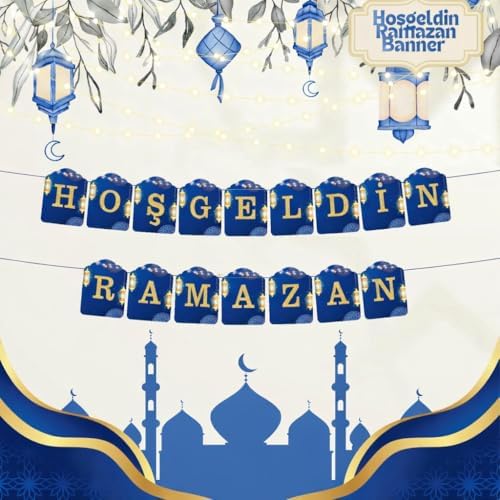 Alternative view of "Hoş geldin Ramazan" Dekorlu Süsü, Ramazan Süsleri, Ramazan Tavan Süsü Ürünleri Ramazan Süsleri, Sahur İftar