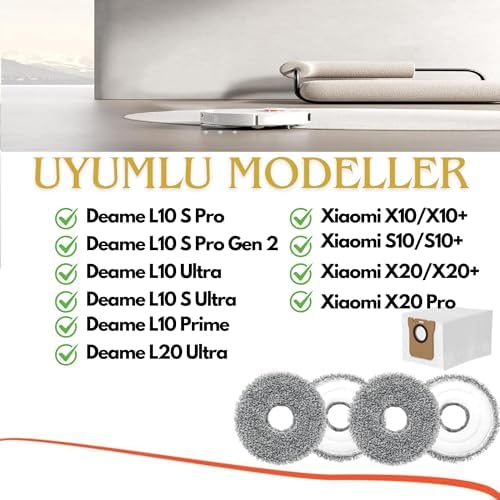 Mi Robot S10 Plus,X10 Plus,X20 Plus Uyumlu S10 Plus,X10 Plus,X20 Plus 2 Adet Yan Fırça - Görsel 3