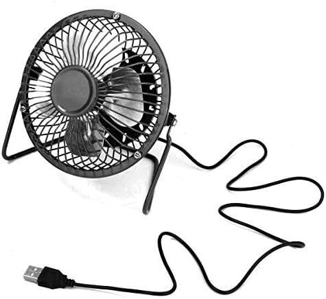 Alternative view of 4 USB Mini Yazı Masası"Fan küçük masaüstü fan sessiz ve güçlü metal tasarım USB güç destekli (Siyah)