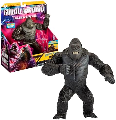 Giochi Preziosi Godzilla Kong Yeni İmparatorluk için - 18 cm Eklemli Kong Deluxe, Son Derece Detaylı, Yüz İfadeleri ve Ses İşlevleri ile, 4 Yaş ve Üstü Çocuklar İçin