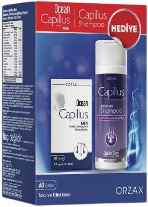Alternative view of Ocean Capillus Men 60 Tablet + Capillus Şampuan 200 ml Hediyeli