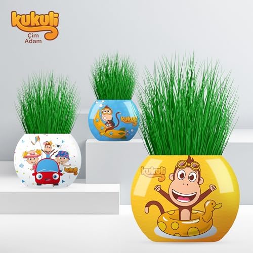 Alternative view of Kukuli Temalı Çim Adam 6'lı Set – Çocuklar İçin Eğitici ve Eğlenceli Bitki Yetiştirme Kiti