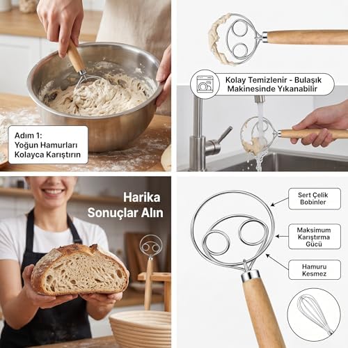 JL Missuzi Home Collection - Danish Dough Whisk (Hamur Karıştırıcı)