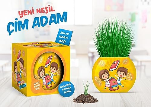 Alternative view of YUUP Okul Temalı Çim Adam 6'lı Set – Çocuklar İçin Eğitici ve Eğlenceli Bitki Yetiştirme Kiti